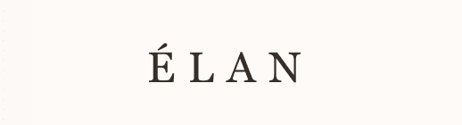 The ÉLAN wordmark, on a cream ground