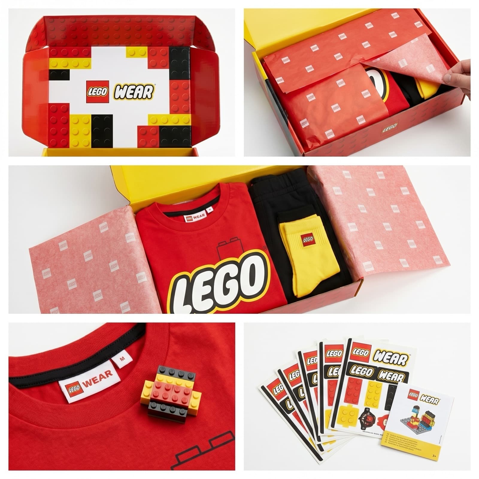 Close-ups of the opened box and its inner packaging details