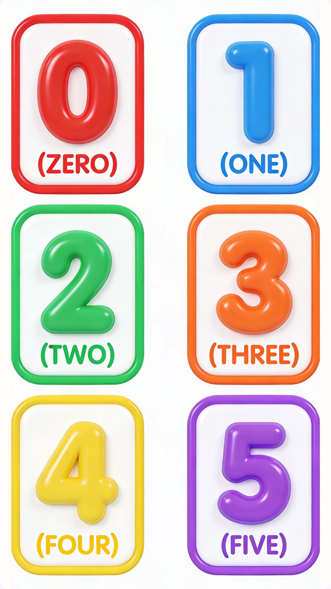 The cover image for the number-learning flashcards product